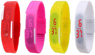 Kissu Led Magnet Band Combo of 4 Red, Pink, Yellow And White Watch - For Men & Women
Kissu Led Magnet Band Combo of 4 Red, Pink, Yellow And White Watch - For Men & Women