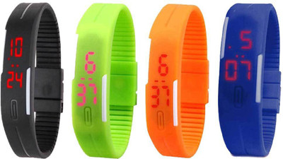 Kissu Led Magnet Band Combo of 4 Black, Green, Orange And Blue Watch - For Men & Women
Kissu Led Magnet Band Combo of 4 Black, Green, Orange And Blue Watch - For Men & Women