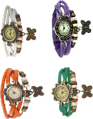 NS18 Vintage Butterfly Rakhi Combo of 4 White, Orange, Purple And Green Watch - For Women
NS18 Vintage Butterfly Rakhi Combo of 4 White, Orange, Purple And Green Watch - For Women