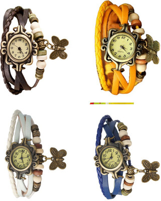 NS18 Vintage Butterfly Rakhi Combo of 4 Brown, White, Yellow And Blue Watch - For Women
NS18 Vintage Butterfly Rakhi Combo of 4 Brown, White, Yellow And Blue Watch - For Women