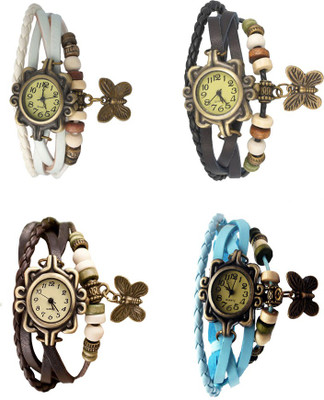 NS18 Vintage Butterfly Rakhi Combo of 4 White, Brown, Black And Sky Blue Watch - For Women
NS18 Vintage Butterfly Rakhi Combo of 4 White, Brown, Black And Sky Blue Watch - For Women