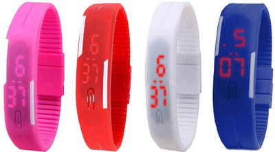 Kissu Led Magnet Band Combo of 4 Pink, Red, White And Blue Watch - For Men & Women
Kissu Led Magnet Band Combo of 4 Pink, Red, White And Blue Watch - For Men & Women