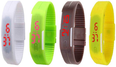 Kissu Led Magnet Band Combo of 4 White, Green, Brown And Yellow Watch - For Men & Women
Kissu Led Magnet Band Combo of 4 White, Green, Brown And Yellow Watch - For Men & Women