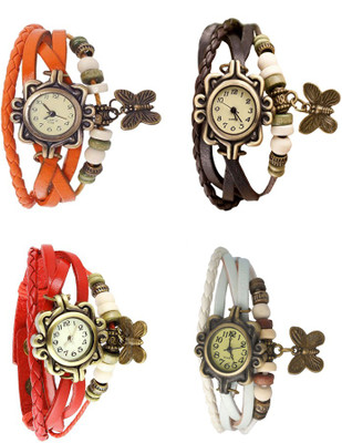 Kissu Vintage Rakhi Combo of 4 Orange, Red, Brown And White Watch - For Women
Kissu Vintage Rakhi Combo of 4 Orange, Red, Brown And White Watch - For Women