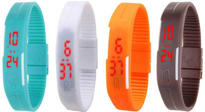 Kissu Led Magnet Band Combo of 4 Sky Blue, White, Orange And Brown Watch - For Men & Women
Kissu Led Magnet Band Combo of 4 Sky Blue, White, Orange And Brown Watch - For Men & Women