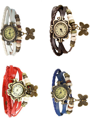NS18 Vintage Butterfly Rakhi Combo of 4 White, Red, Brown And Blue Watch - For Women
NS18 Vintage Butterfly Rakhi Combo of 4 White, Red, Brown And Blue Watch - For Women