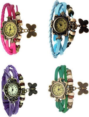 NS18 Vintage Butterfly Rakhi Combo of 4 Pink, Purple, Sky Blue And Green Watch - For Women
NS18 Vintage Butterfly Rakhi Combo of 4 Pink, Purple, Sky Blue And Green Watch - For Women