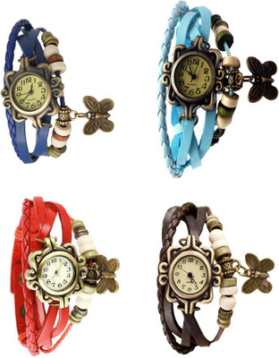 NS18 Vintage Butterfly Rakhi Combo of 4 Blue, Red, Sky Blue And Brown Watch - For Women
NS18 Vintage Butterfly Rakhi Combo of 4 Blue, Red, Sky Blue And Brown Watch - For Women