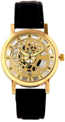 Felizer Golden Leather Watch - For Men