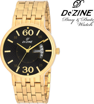 Dezine GOLD PLATED-DZ-GR047-BLK-GLD Watch - For Men
