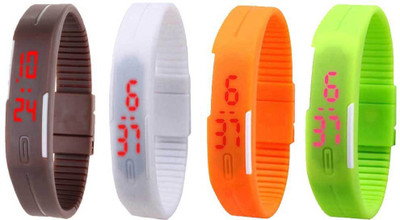 Kissu Led Magnet Band Combo of 4 Brown, White, Orange And Green Watch - For Men & Women
Kissu Led Magnet Band Combo of 4 Brown, White, Orange And Green Watch - For Men & Women