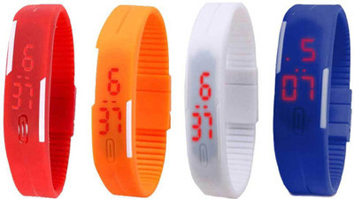 Kissu Led Magnet Band Combo of 4 Red, Orange, White And Blue Watch - For Men & Women
Kissu Led Magnet Band Combo of 4 Red, Orange, White And Blue Watch - For Men & Women