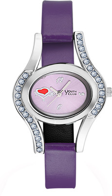Youth Club Elegant Studded Watch - For Women