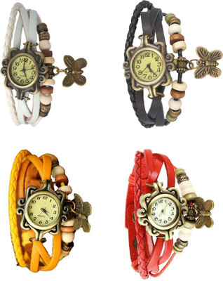 NS18 Vintage Butterfly Rakhi Combo of 4 White, Yellow, Black And Red Watch - For Women
NS18 Vintage Butterfly Rakhi Combo of 4 White, Yellow, Black And Red Watch - For Women
