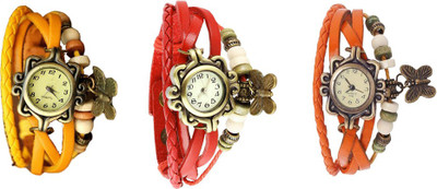 NS18 Vintage Butterfly Rakhi Watch Combo of 3 Yellow, Red And Orange Watch - For Women
NS18 Vintage Butterfly Rakhi Watch Combo of 3 Yellow, Red And Orange Watch - For Women