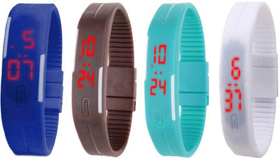 Kissu Led Magnet Band Combo of 4 Blue, Brown, Sky Blue And White Watch - For Men & Women
Kissu Led Magnet Band Combo of 4 Blue, Brown, Sky Blue And White Watch - For Men & Women
