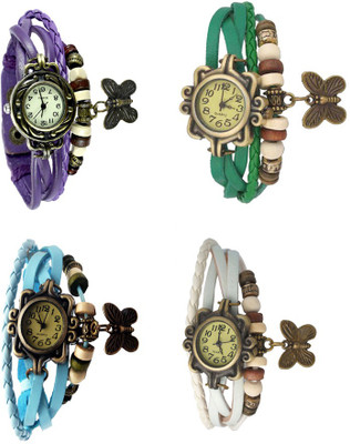 NS18 Vintage Butterfly Rakhi Combo of 4 Purple, Sky Blue, Green And White Watch - For Women
NS18 Vintage Butterfly Rakhi Combo of 4 Purple, Sky Blue, Green And White Watch - For Women