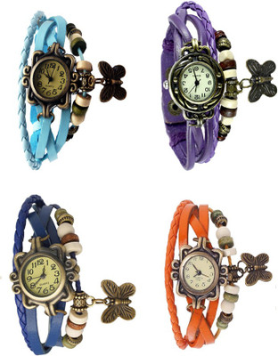 Kissu Vintage Rakhi Combo of 4 Sky Blue, Blue, Purple And Orange Watch - For Women
Kissu Vintage Rakhi Combo of 4 Sky Blue, Blue, Purple And Orange Watch - For Women
