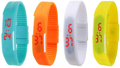 Kissu Led Magnet Band Combo of 4 Sky Blue, Orange, White And Yellow Watch - For Men & Women
Kissu Led Magnet Band Combo of 4 Sky Blue, Orange, White And Yellow Watch - For Men & Women