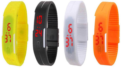 Kissu Led Magnet Band Combo of 4 Yellow, Black, White And Orange Watch - For Men & Women
Kissu Led Magnet Band Combo of 4 Yellow, Black, White And Orange Watch - For Men & Women