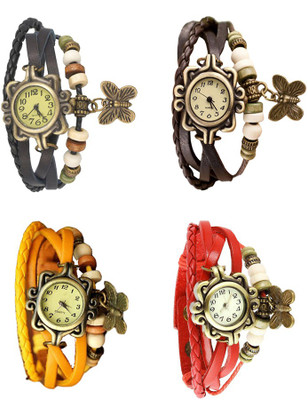 Kissu Vintage Rakhi Combo of 4 Black, Yellow, Brown And Red Watch - For Women
Kissu Vintage Rakhi Combo of 4 Black, Yellow, Brown And Red Watch - For Women