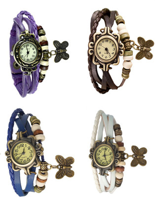 Kissu Vintage Rakhi Combo of 4 Purple, Blue, Brown And White Watch - For Women
Kissu Vintage Rakhi Combo of 4 Purple, Blue, Brown And White Watch - For Women