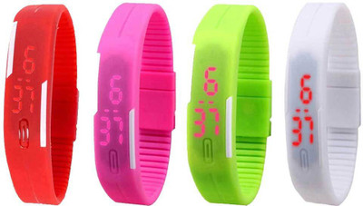 Kissu Led Magnet Band Combo of 4 Red, Pink, Green And White Watch - For Men & Women
Kissu Led Magnet Band Combo of 4 Red, Pink, Green And White Watch - For Men & Women