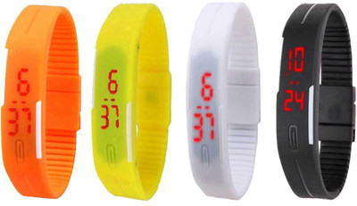 Kissu Led Magnet Band Combo of 4 Orange, Yellow, White And Black Watch - For Men & Women
Kissu Led Magnet Band Combo of 4 Orange, Yellow, White And Black Watch - For Men & Women