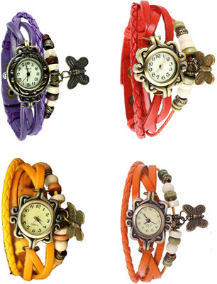 Kissu Vintage Rakhi Combo of 4 Purple, Yellow, Red And Orange Watch - For Women
Kissu Vintage Rakhi Combo of 4 Purple, Yellow, Red And Orange Watch - For Women