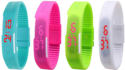 Kissu Led Magnet Band Combo of 4 Sky Blue, Pink, Green And White Watch - For Men & Women
Kissu Led Magnet Band Combo of 4 Sky Blue, Pink, Green And White Watch - For Men & Women