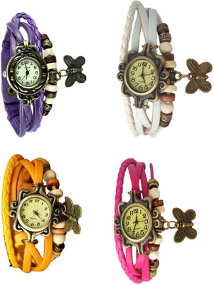 NS18 Vintage Butterfly Rakhi Combo of 4 Purple, Yellow, White And Pink Watch - For Women
NS18 Vintage Butterfly Rakhi Combo of 4 Purple, Yellow, White And Pink Watch - For Women
