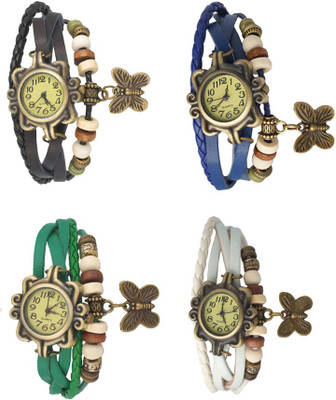 NS18 Vintage Butterfly Rakhi Combo of 4 Black, Green, Blue And White Watch - For Women
NS18 Vintage Butterfly Rakhi Combo of 4 Black, Green, Blue And White Watch - For Women