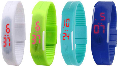 Kissu Led Magnet Band Combo of 4 White, Green, Sky Blue And Blue Watch - For Men & Women
Kissu Led Magnet Band Combo of 4 White, Green, Sky Blue And Blue Watch - For Men & Women