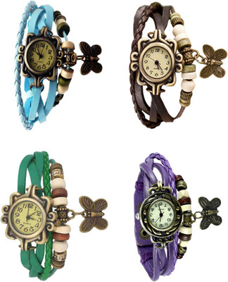 Kissu Vintage Rakhi Combo of 4 Sky Blue, Green, Brown And Purple Watch - For Women
Kissu Vintage Rakhi Combo of 4 Sky Blue, Green, Brown And Purple Watch - For Women