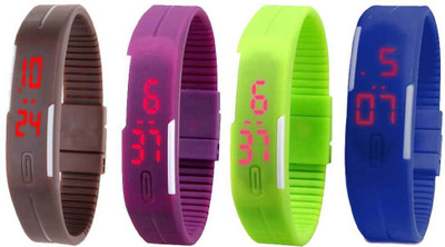 Kissu Led Magnet Band Combo of 4 Brown, Purple, Green And Blue Watch - For Men & Women
Kissu Led Magnet Band Combo of 4 Brown, Purple, Green And Blue Watch - For Men & Women
