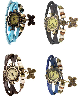 NS18 Vintage Butterfly Rakhi Combo of 4 Sky Blue, Brown, Black And Blue Watch - For Women
NS18 Vintage Butterfly Rakhi Combo of 4 Sky Blue, Brown, Black And Blue Watch - For Women