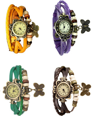 NS18 Vintage Butterfly Rakhi Combo of 4 Yellow, Green, Purple And Brown Watch - For Women
NS18 Vintage Butterfly Rakhi Combo of 4 Yellow, Green, Purple And Brown Watch - For Women