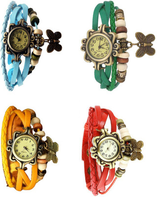 NS18 Vintage Butterfly Rakhi Combo of 4 Sky Blue, Yellow, Green And Red Watch - For Women
NS18 Vintage Butterfly Rakhi Combo of 4 Sky Blue, Yellow, Green And Red Watch - For Women