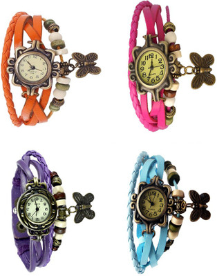 Kissu Vintage Rakhi Combo of 4 Orange, Purple, Pink And Sky Blue Watch - For Women
Kissu Vintage Rakhi Combo of 4 Orange, Purple, Pink And Sky Blue Watch - For Women