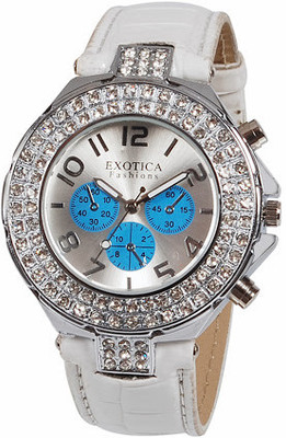 Exotica Fashions EF-N-07-White-Blue Watch - For Women