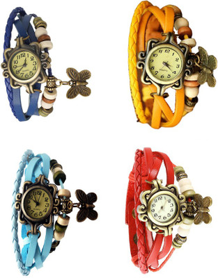 NS18 Vintage Butterfly Rakhi Combo of 4 Blue, Sky Blue, Yellow And Red Watch - For Women
NS18 Vintage Butterfly Rakhi Combo of 4 Blue, Sky Blue, Yellow And Red Watch - For Women