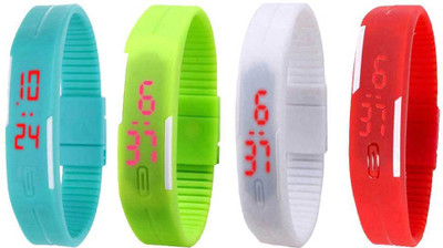 Kissu Led Magnet Band Combo of 4 Sky Blue, Green, White And Red Watch - For Men & Women
Kissu Led Magnet Band Combo of 4 Sky Blue, Green, White And Red Watch - For Men & Women