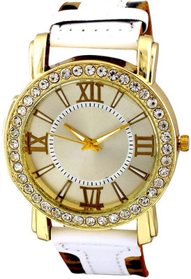Genevaa Designer Fashion Addict White Leopard Print Strap Sober Crystal Studded Watch - For Women
Genevaa Designer Fashion Addict White Leopard Print Strap Sober Crystal Studded Watch - For Women