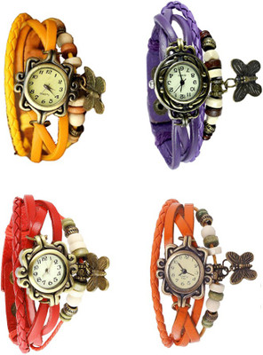 Kissu Vintage Rakhi Combo of 4 Yellow, Red, Purple And Orange Watch - For Women
Kissu Vintage Rakhi Combo of 4 Yellow, Red, Purple And Orange Watch - For Women