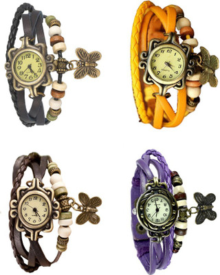 NS18 Vintage Butterfly Rakhi Combo of 4 Black, Brown, Yellow And Purple Watch - For Women
NS18 Vintage Butterfly Rakhi Combo of 4 Black, Brown, Yellow And Purple Watch - For Women