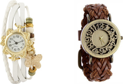 COSMIC MULTI COLOR DESIGNER PARTY WEARING WATCH - SET OF 2 - EVOLUTION-8 Watch - For Women