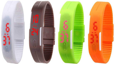 Kissu Led Magnet Band Combo of 4 White, Brown, Green And Orange Watch - For Men & Women
Kissu Led Magnet Band Combo of 4 White, Brown, Green And Orange Watch - For Men & Women