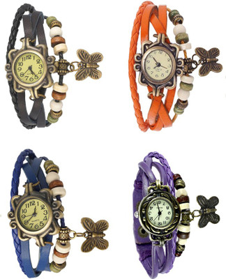Kissu Vintage Rakhi Combo of 4 Black, Blue, Orange And Purple Watch - For Women
Kissu Vintage Rakhi Combo of 4 Black, Blue, Orange And Purple Watch - For Women