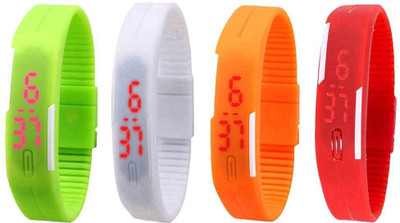 Kissu Led Magnet Band Combo of 4 Green, White, Orange And Red Watch - For Men & Women
Kissu Led Magnet Band Combo of 4 Green, White, Orange And Red Watch - For Men & Women
