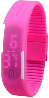NS18 Led Band Single Pink Watch - For Men & Women